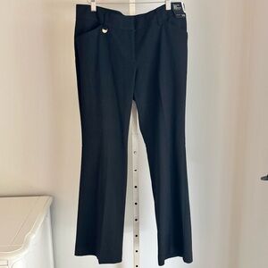 New York & Co Crosby Bootcut Lower Waist Black Dress Pants, Black, 10P, NWT